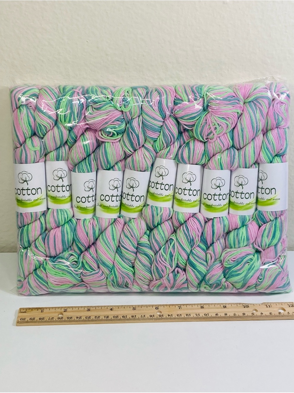 10 NEW (~500g total, ~50g ea.) 100% Cotton Variegated Hanks in
Spring Blossoms